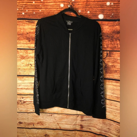 VENUS Black Zip up Jacket - Picture 3 of 12
